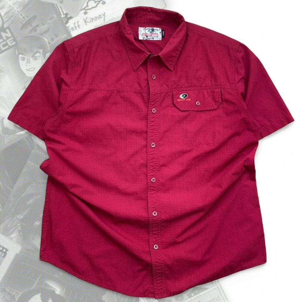 Y2k red waffle textured mossy